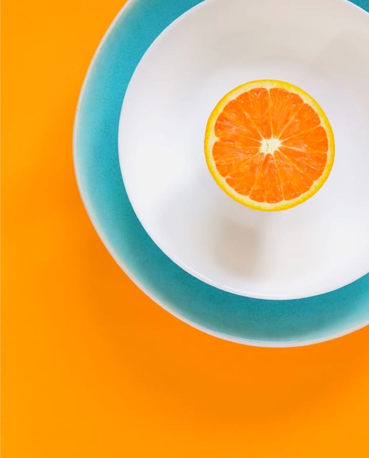 orange in a white bowl